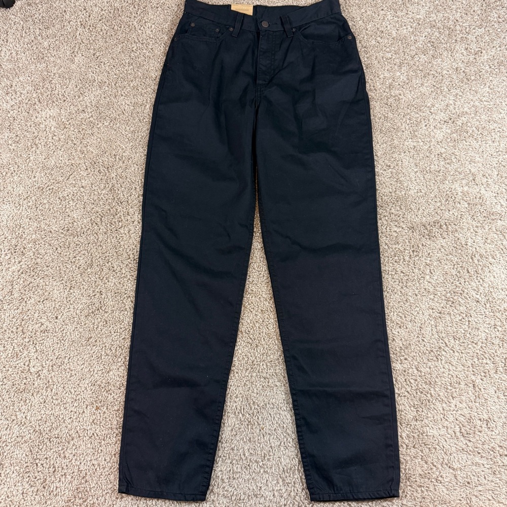 Levi's High Waisted Mom Jeans Women 28x30 Black NEW A3506-1821 Tapered Leg